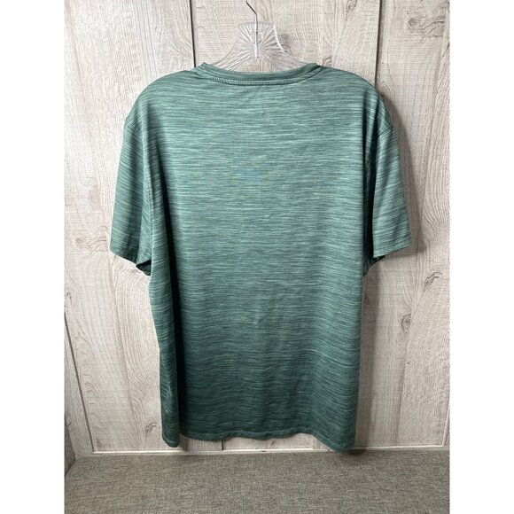 Reebok Mens XL Activewear T-Shirts 2-Pack Brown & Green Polyester Blend - Picture 3 of 9